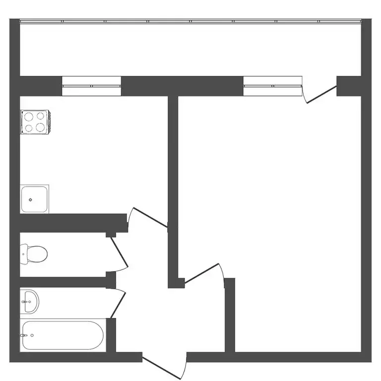 1-комнатная квартира: Тюмень, улица Щорса, 7А (33 м) - Фото 1