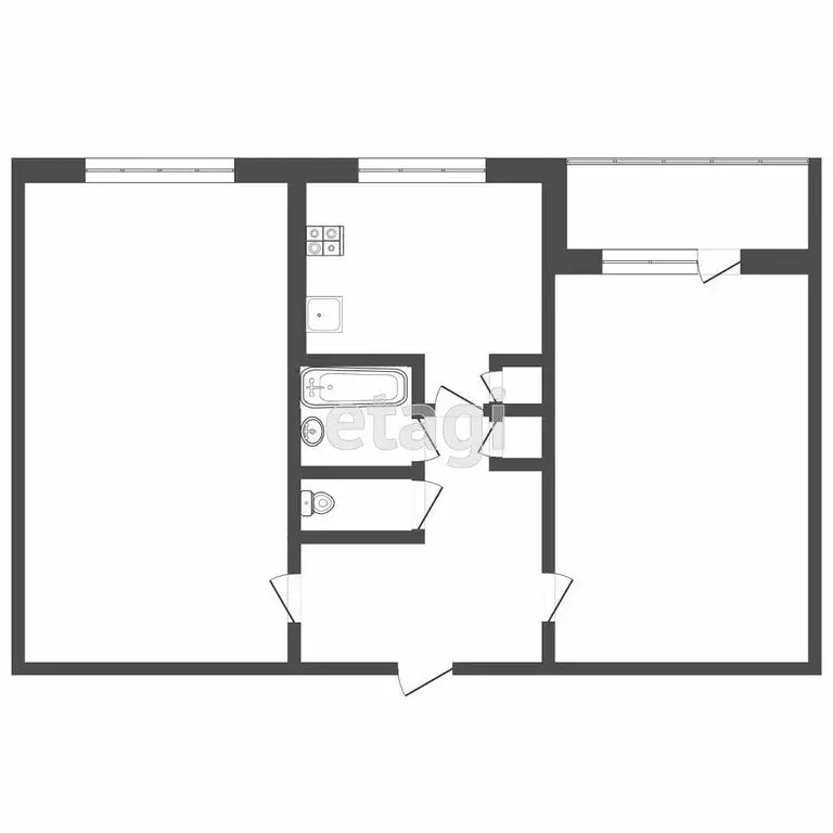 2-комнатная квартира: Саранск, улица Попова, 69 (47.1 м) - Фото 1