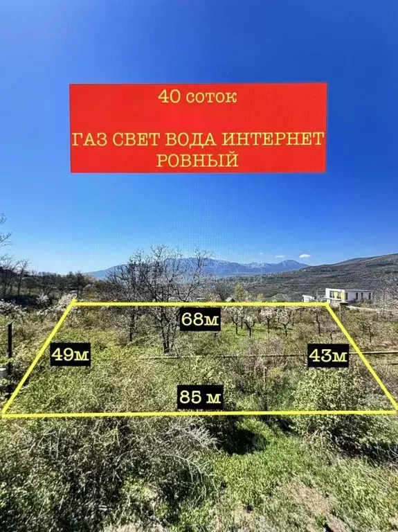 Участок в Крым, Алушта городской округ, с. Лучистое ул. Табачная (40.0 ... - Фото 0