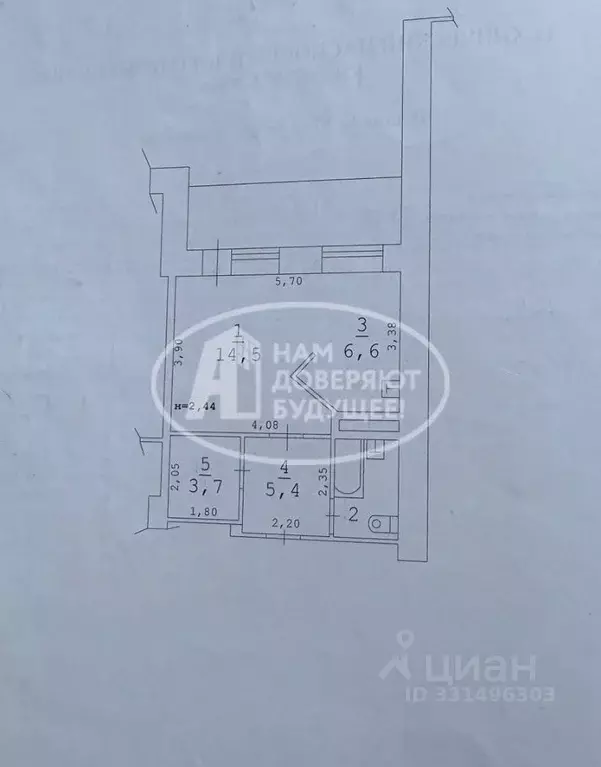 1-к кв. Пермский край, Пермь ул. Солдатова, 30 (33.9 м) - Фото 2