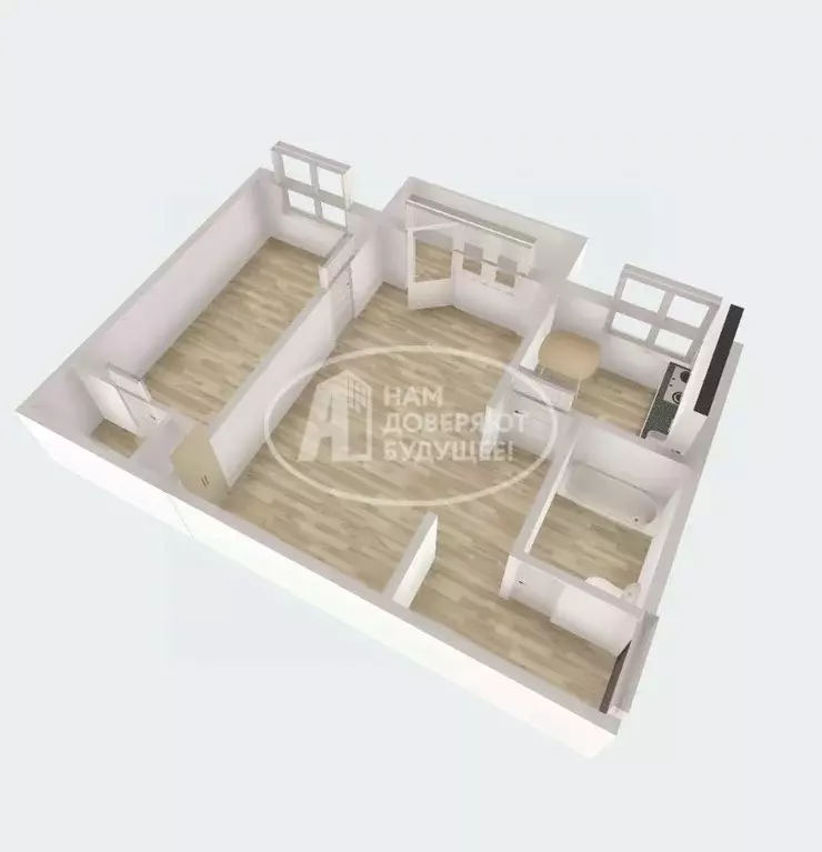 2-к кв. Удмуртия, Глазов ул. Энгельса, 25Б (41.8 м) - Фото 1