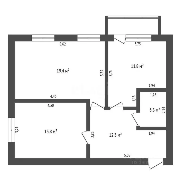 2-к кв. Амурская область, Благовещенск Игнатьевское ш., 10/4 (61.1 м) - Фото 0
