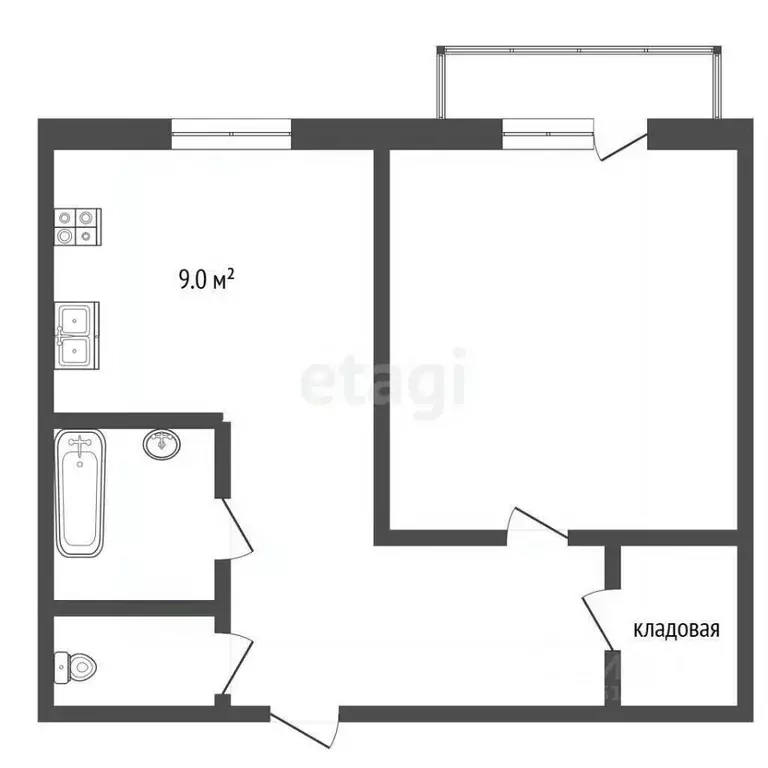 1-к кв. Ямало-Ненецкий АО, Муравленко Молодежная ул., 40 (47.4 м) - Фото 1