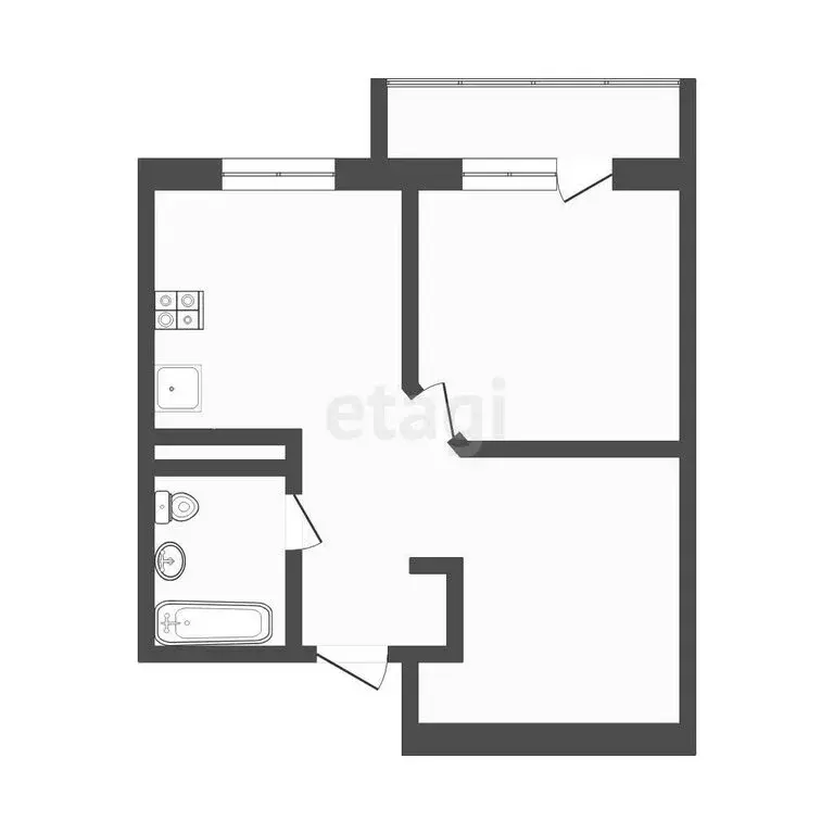 2-комнатная квартира: Тюмень, улица Мебельщиков, 6 (48.3 м) - Фото 1