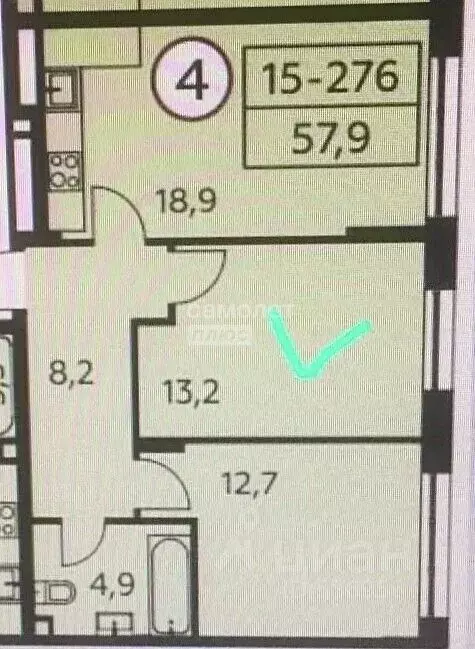 2-к кв. Москва бул. Скандинавский, 5к3 (58.0 м) - Фото 2