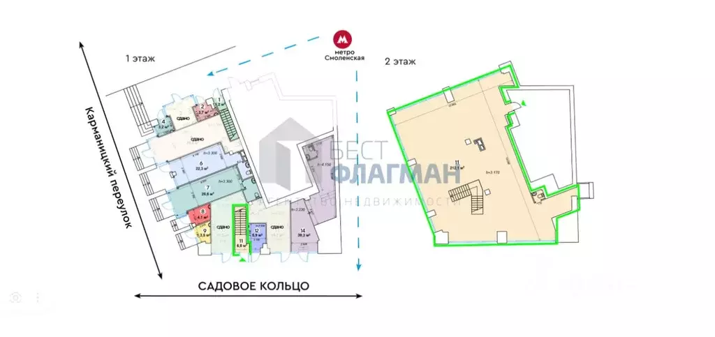 Помещение свободного назначения в Москва Карманицкий пер., 9 (220 м) - Фото 2