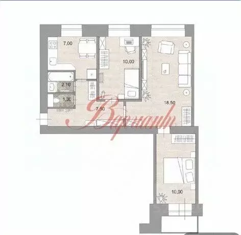 3-к кв. Архангельская область, Северодвинск ул. Ломоносова, 114 (58.0 ... - Фото 1