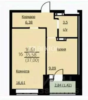 1-к кв. Ярославская область, Ярославль Красноборская ул., 38к2 (35.4 ... - Фото 2