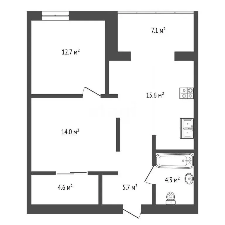 2-комнатная квартира: Тольятти, Спортивная улица, 85 (70 м) - Фото 1