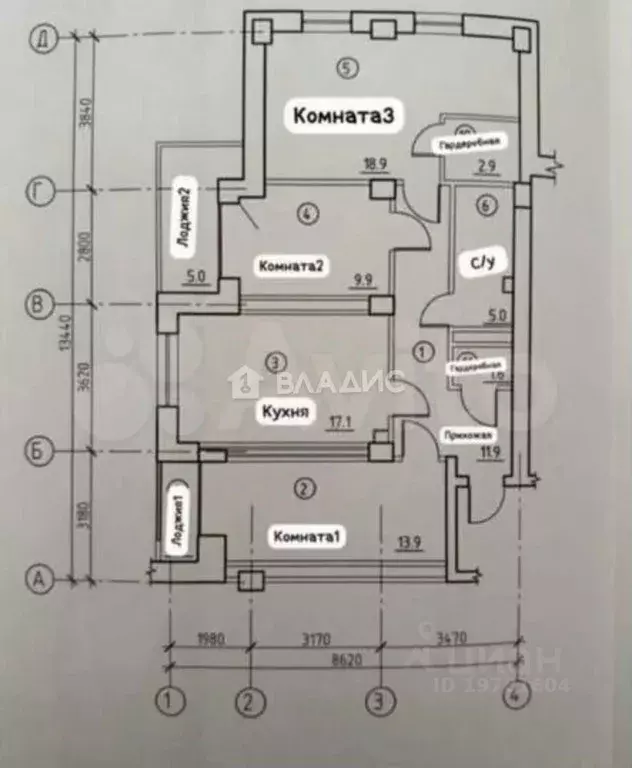 3-к кв. Башкортостан, Уфа Колгуевский мкр, ул. Габдуллы Амантая, 12к3 ... - Фото 2