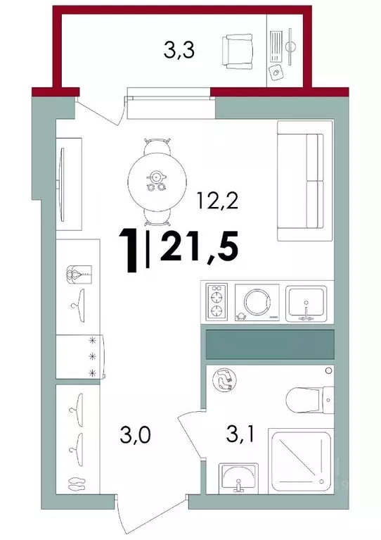 Студия Тверская область, Калининский муниципальный округ, д. Батино  ... - Фото 1
