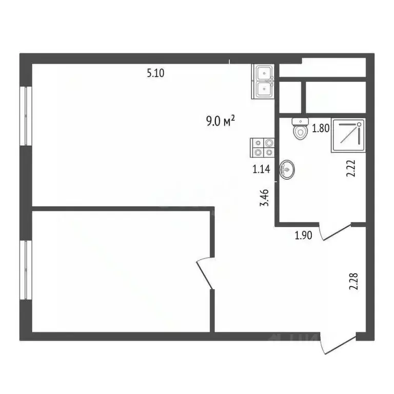 1-к кв. Московская область, Красногорск ул. Большая Воскресенская, 1 ... - Фото 2
