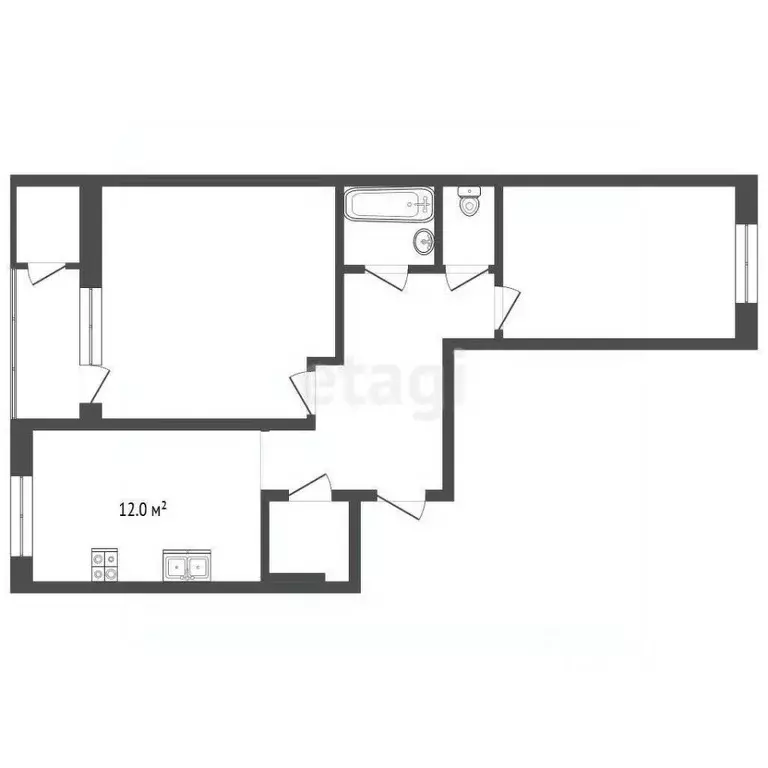 2-к кв. Московская область, Воскресенск Центральный мкр, ул. Победы, ... - Фото 2