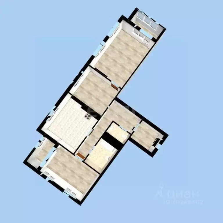 3-к кв. Башкортостан, Уфа Айская ул., 39 (87.7 м) - Фото 1