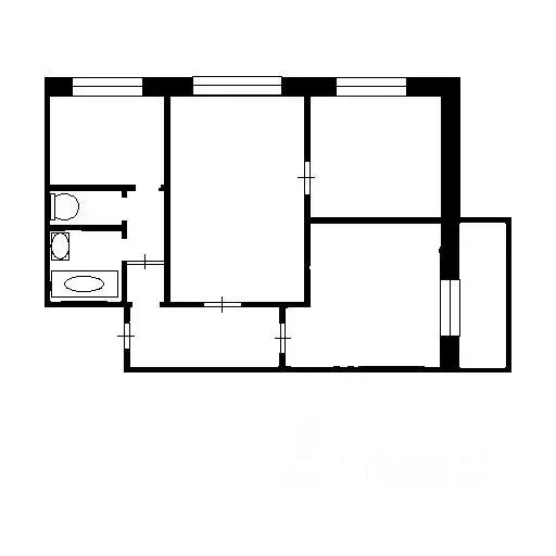 3-к кв. Москва ул. Архитектора Власова, 45 (55.0 м) - Фото 1