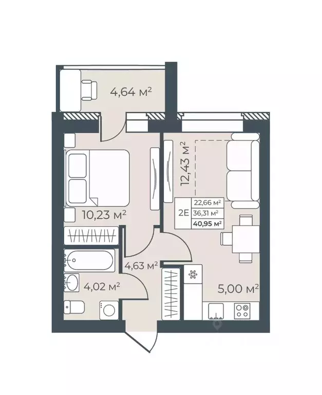 2-к кв. Воронежская область, Бобров  (40.95 м) - Фото 1