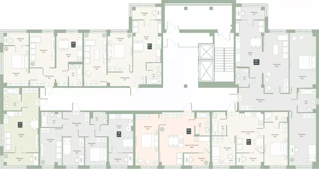 2-к кв. Курганская область, Курган Заозерный жилрайон, 6А мкр, ул. ... - Фото 2