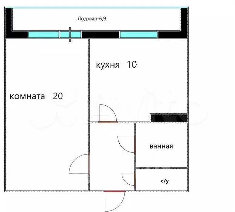 1-к. квартира, 38,5 м, 8/12 эт. - Фото 0