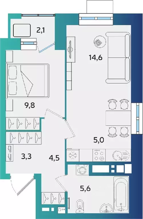 2-к кв. Удмуртия, Ижевск ул. Архитектора П.П. Берша, 44 (44.3 м) - Фото 0