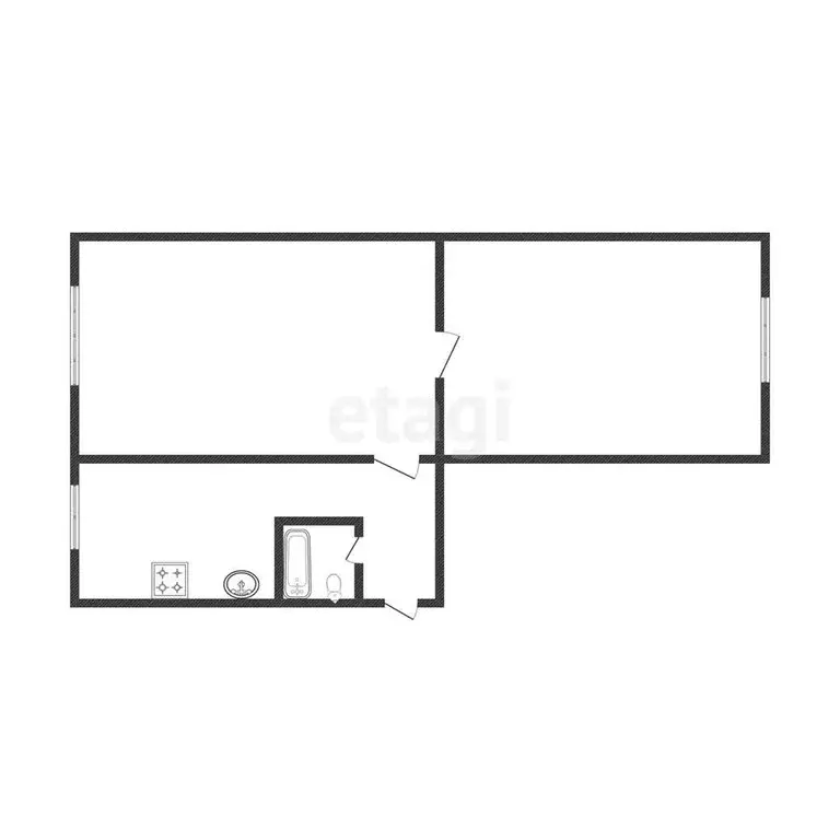 2-комнатная квартира: Ишимбай, улица Губкина, 45 (41.6 м) - Фото 1