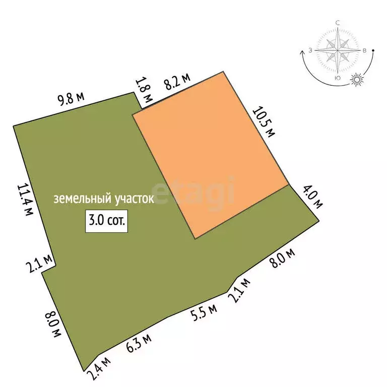 Дом в Омск, 9-я Восточная улица (65.3 м) - Фото 1