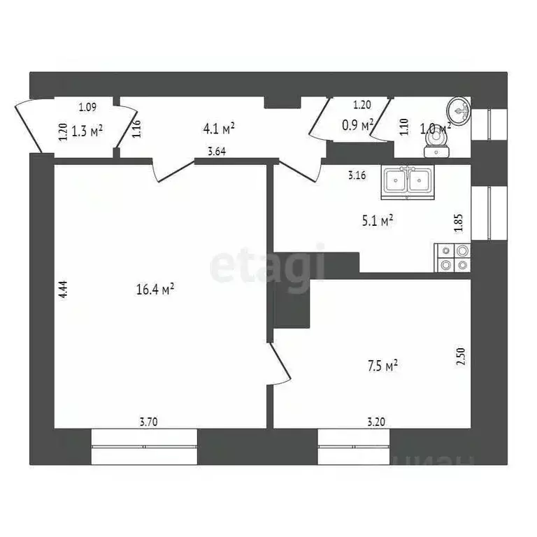 2-к кв. Псковская область, Псковский район, Середкинская волость, с. ... - Фото 2