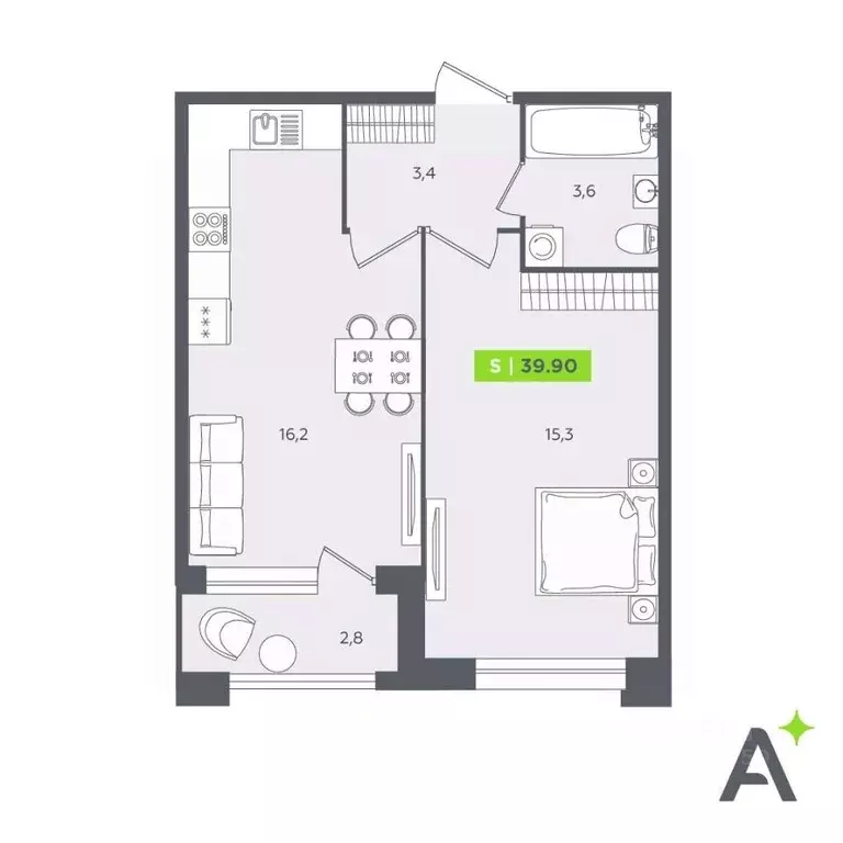1-к кв. Санкт-Петербург Планерная ул., 87к1 (39.9 м) - Фото 2