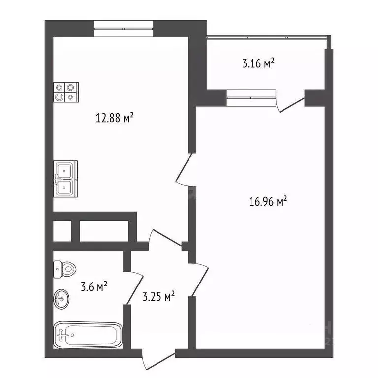 1-к кв. Марий Эл, Медведево городское поселение, Медведево пгт бул. ... - Фото 1