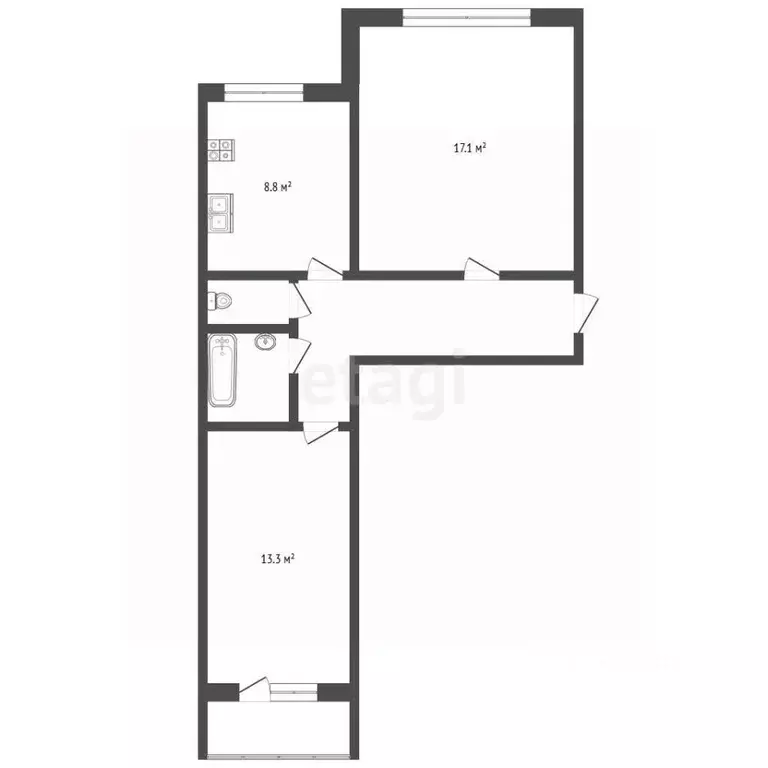 2-к кв. Москва Фрязевская ул., 3К2 (52.0 м) - Фото 2