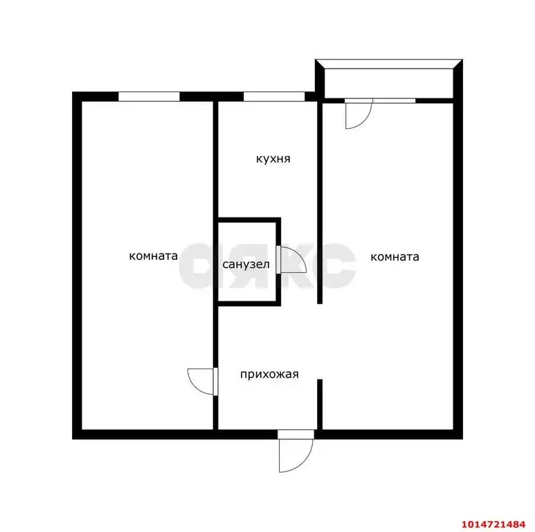 2-комнатная квартира: Краснодар, улица Гагарина, 85 (44.7 м) - Фото 1
