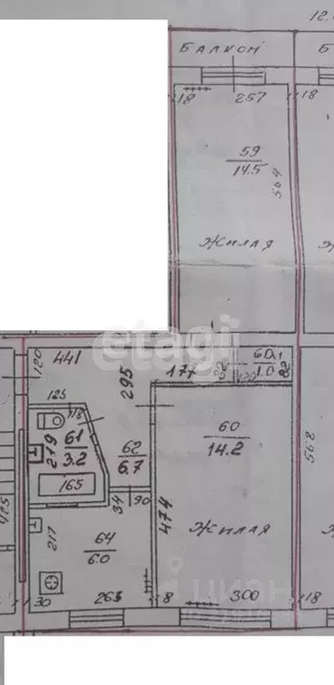2-к кв. Калининградская область, Светлый Коммунистическая ул., 6 (44.0 ... - Фото 2