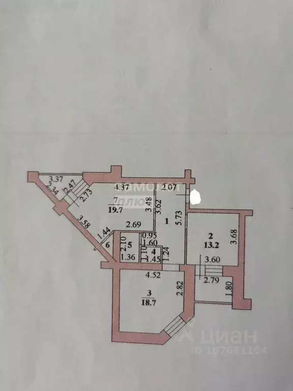 2-к кв. Липецкая область, Липецк ул. Космонавтов, 92 (80.0 м) - Фото 2