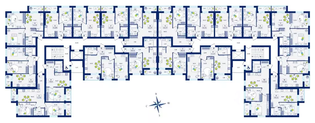 1-к кв. Калининградская область, Зеленоградск  (42.27 м) - Фото 2