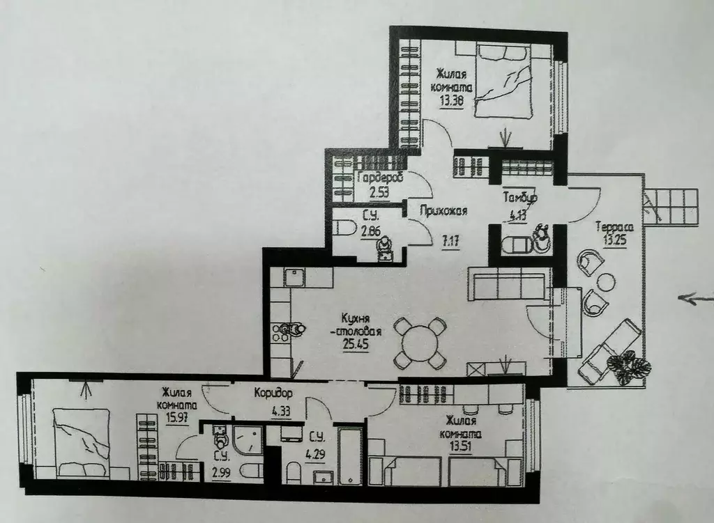Продаётся 3-к квартира, 100 м - Фото 0