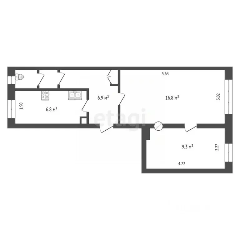 2-к кв. Псковская область, Струги Красные рп ул. Победы, 2А (41.2 м) - Фото 2