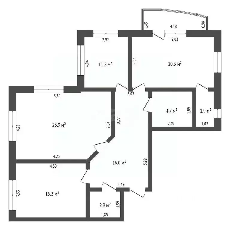 3-к кв. Амурская область, Благовещенск Зейская ул., 222 (98.3 м) - Фото 1