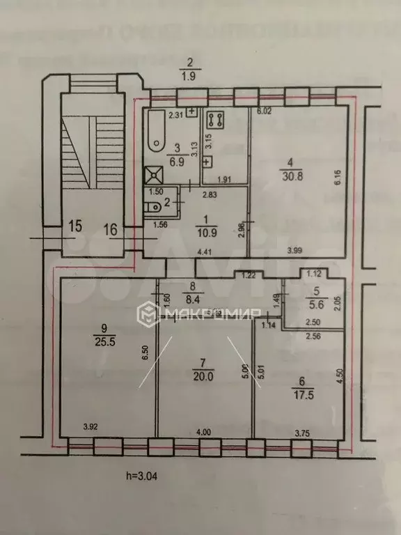 4-к. квартира, 128 м, 3/3 эт. - Фото 0