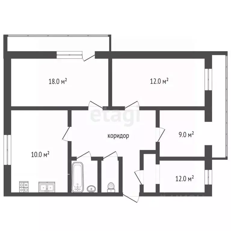 4-к кв. Тамбовская область, Мичуринск ул. ЦГЛ, 23А (79.1 м) - Фото 2