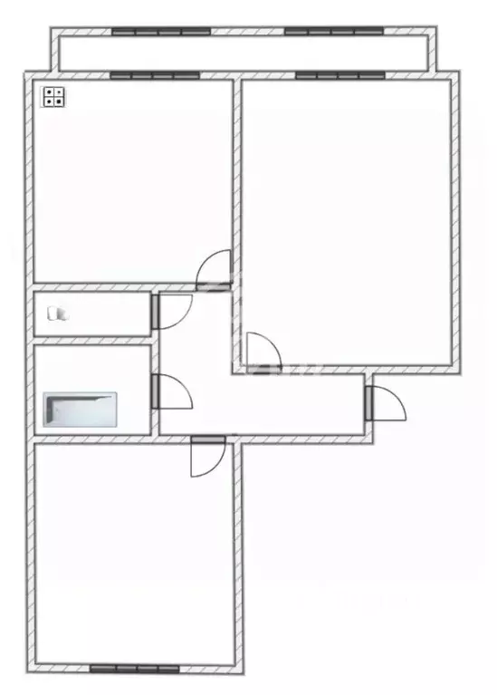 2-к кв. Санкт-Петербург дор. Кушелевская, 3к2 (55.0 м) - Фото 0