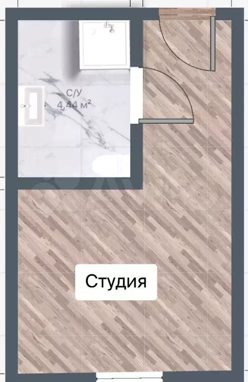 Квартира-студия, 19 м, 1/5 эт. - Фото 0