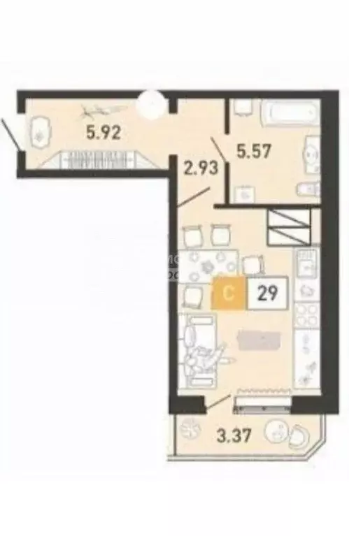 Студия Тюменская область, Тюменский муниципальный округ, д. Патрушева ... - Фото 2