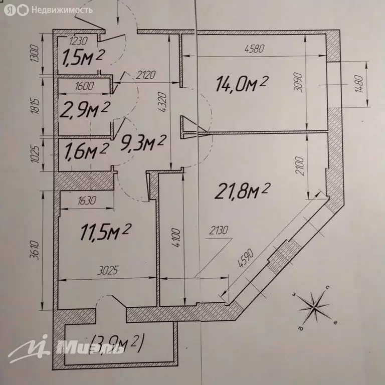 2-комнатная квартира: Щёлково, микрорайон Потаповский, 1к1 (62.6 м) - Фото 0