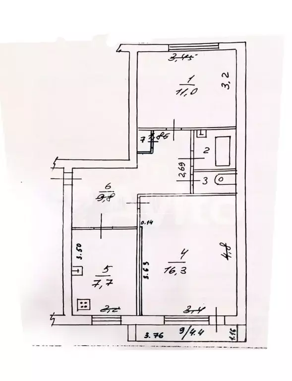 2-к кв. Калужская область, Дзержинский район, Товарково городское ... - Фото 2