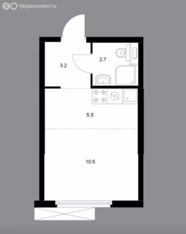 Квартира-студия: Санкт-Петербург, Кантемировская улица, 13 (22 м) - Фото 1