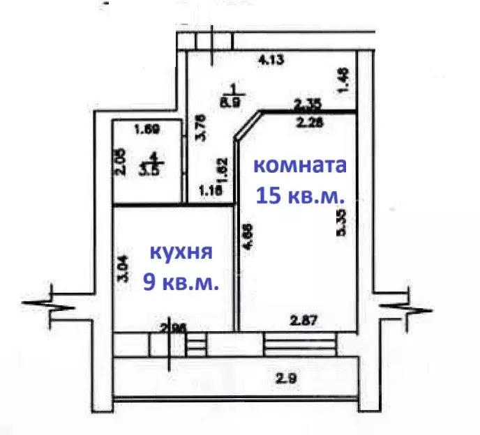 1-к кв. Кировская область, Киров ул. Олега Кошевого, 12 (36.5 м) - Фото 2