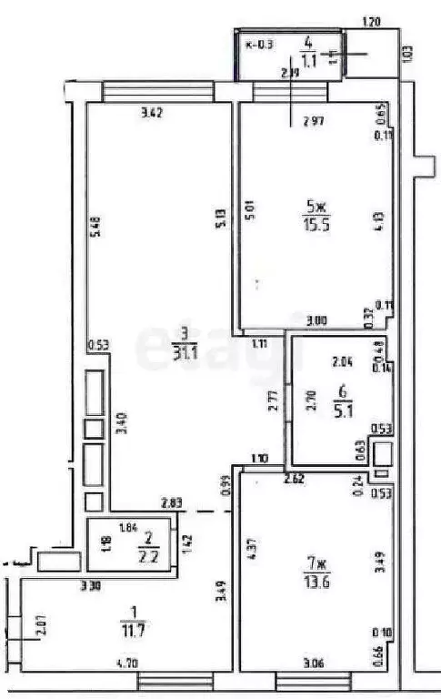 2-комнатная квартира: Калининград, Октябрьская улица, 12 (78.87 м) - Фото 0