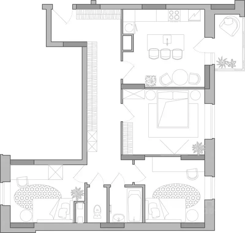 3-к кв. Воронежская область, Воронеж Поколение жилой комплекс (73.8 м) - Фото 1