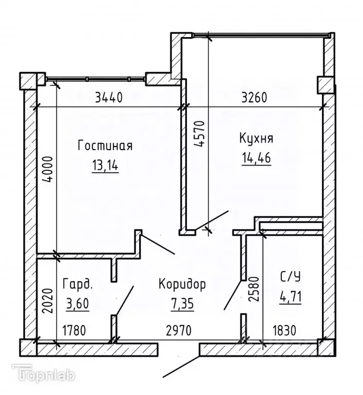 1-к кв. Кабардино-Балкария, Нальчик Московская ул., 14 (44.89 м) - Фото 1