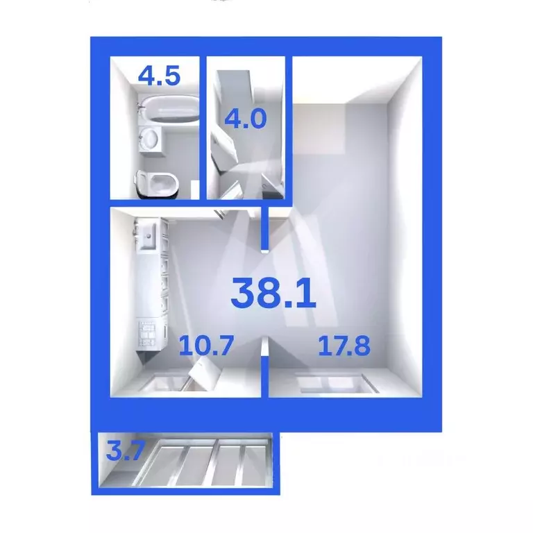 1-к кв. Псковская область, Псковский район, Завеличенская волость, д. ... - Фото 1