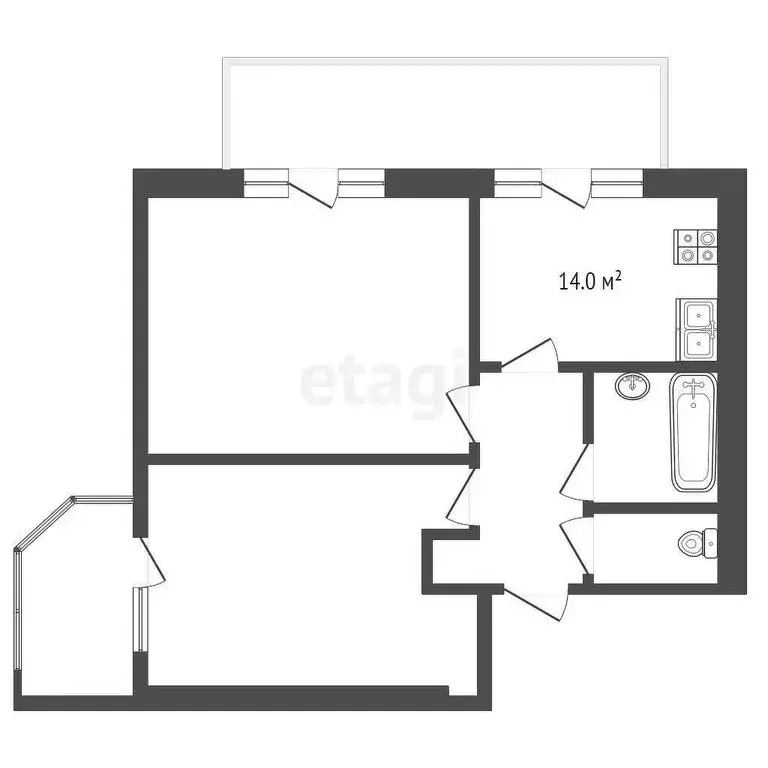 2-комнатная квартира: Севастополь, проспект Генерала Острякова, 244к4 ... - Фото 0